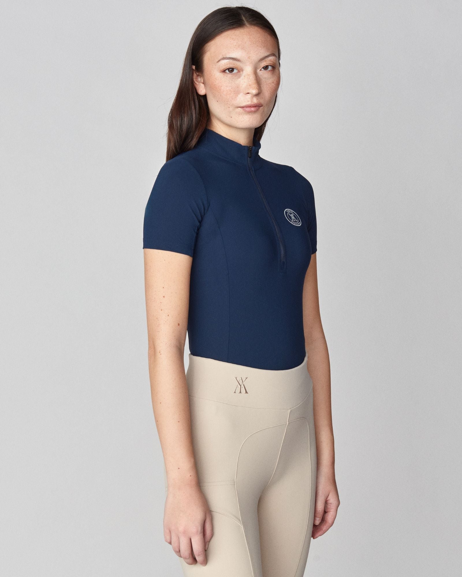 Yagya Half Zip Short Sleeve Navy - Yagya - Equiluxe Tack