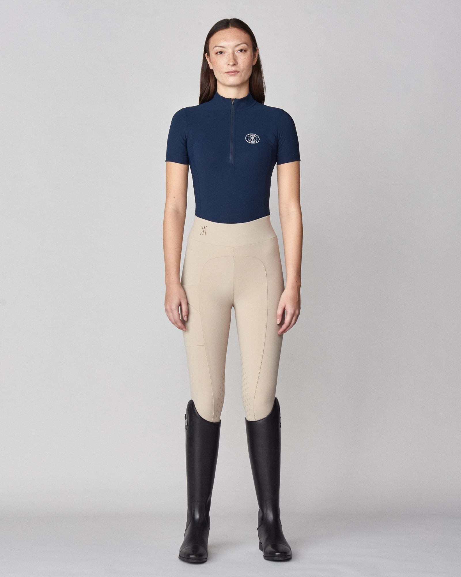 Yagya Half Zip Short Sleeve Navy - Yagya - Equiluxe Tack
