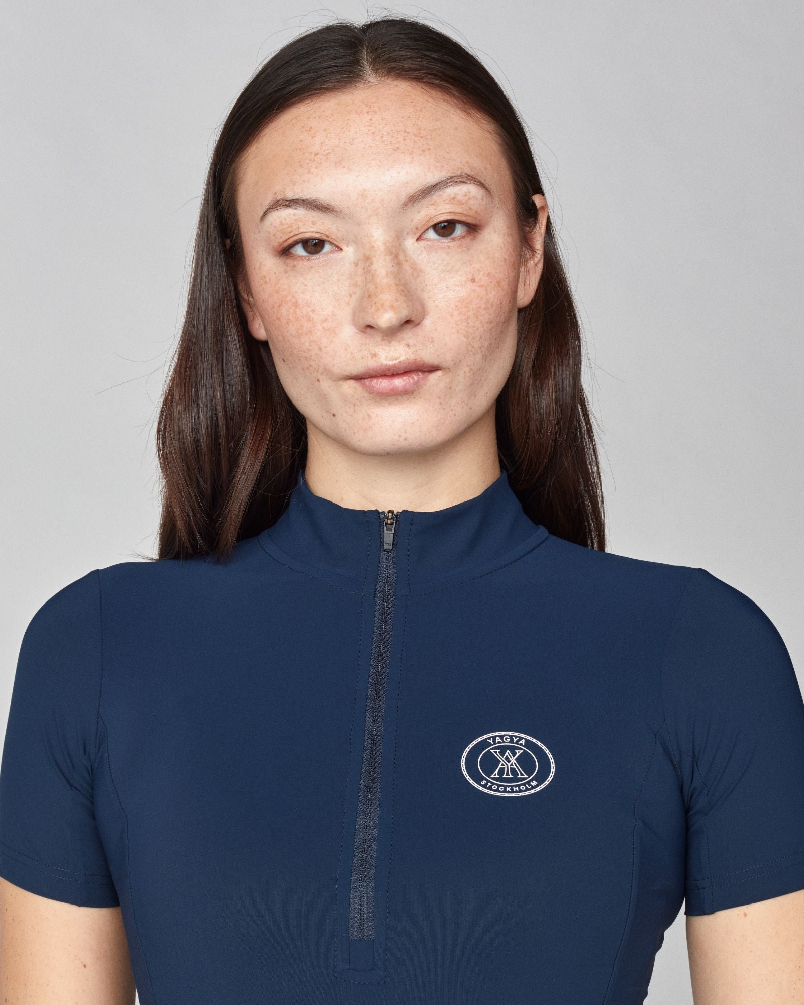 Yagya Half Zip Short Sleeve Navy - Yagya - Equiluxe Tack