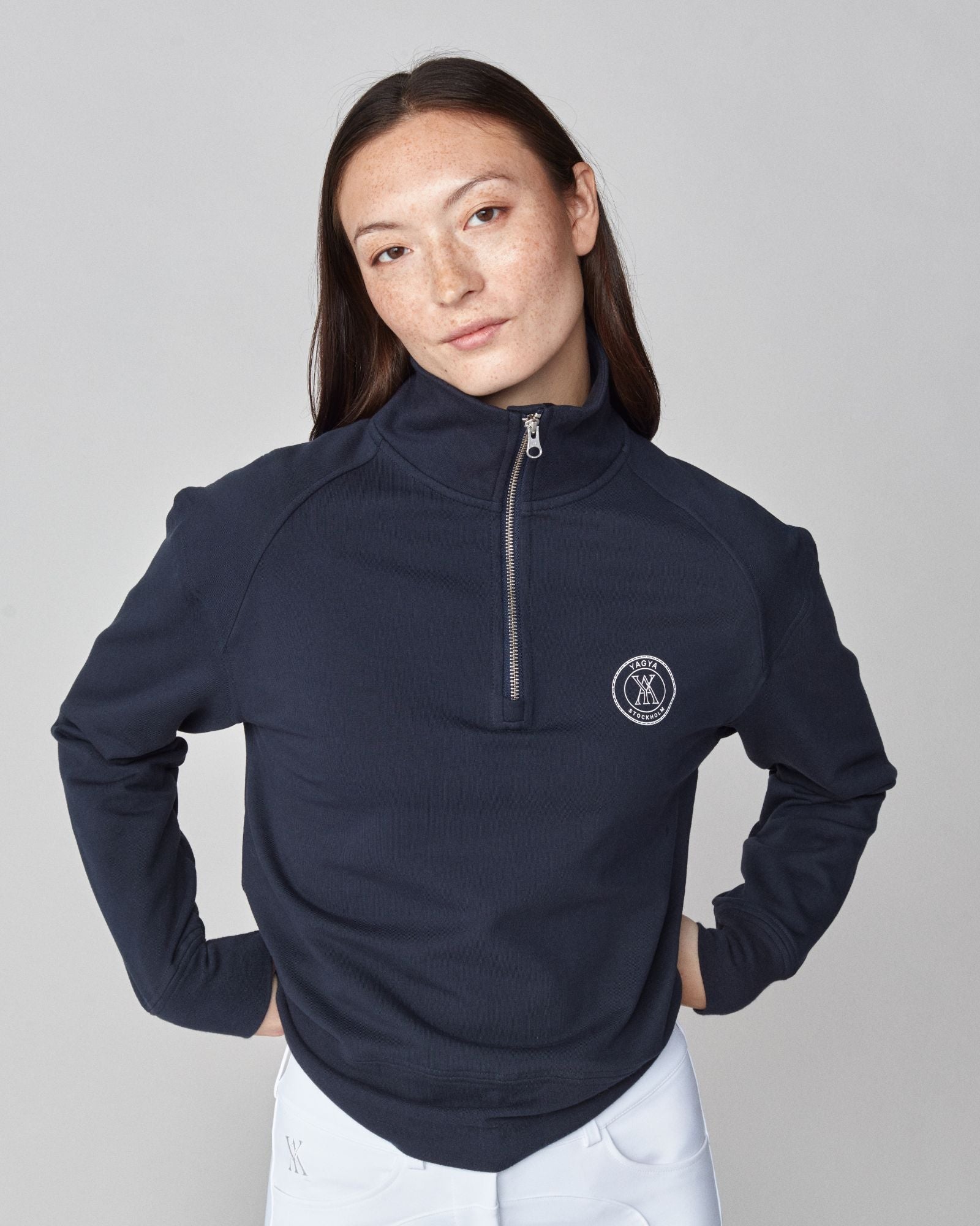 Yagya Half Zip Sweater Navy - Yagya - Equiluxe Tack