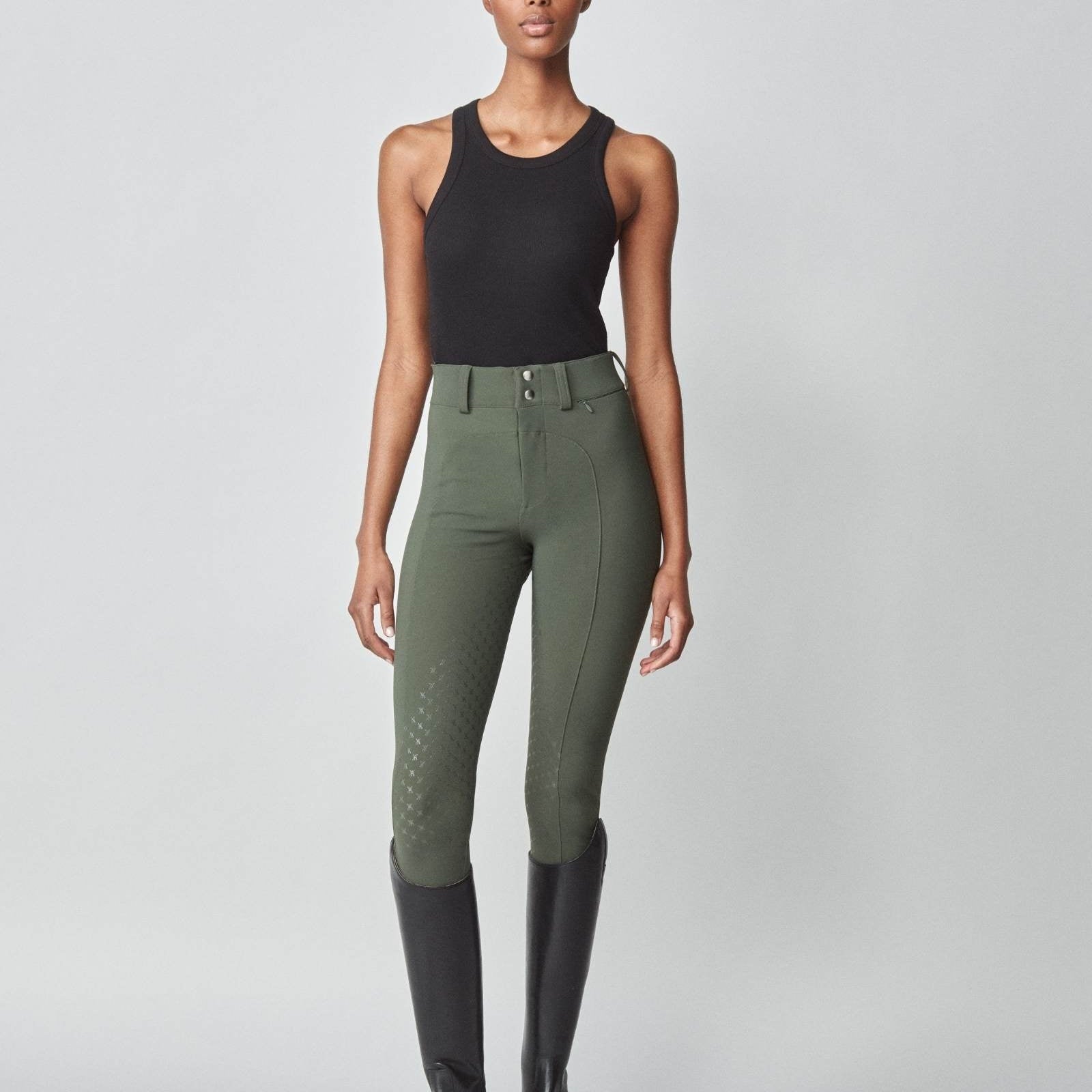 Yagya High - Rise Compression Breeches Green - Yagya - Equiluxe Tack