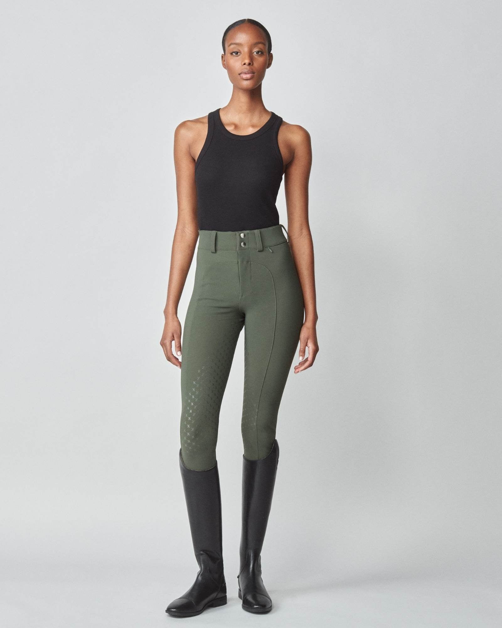 Yagya High - Rise Compression Breeches Green - Yagya - Equiluxe Tack