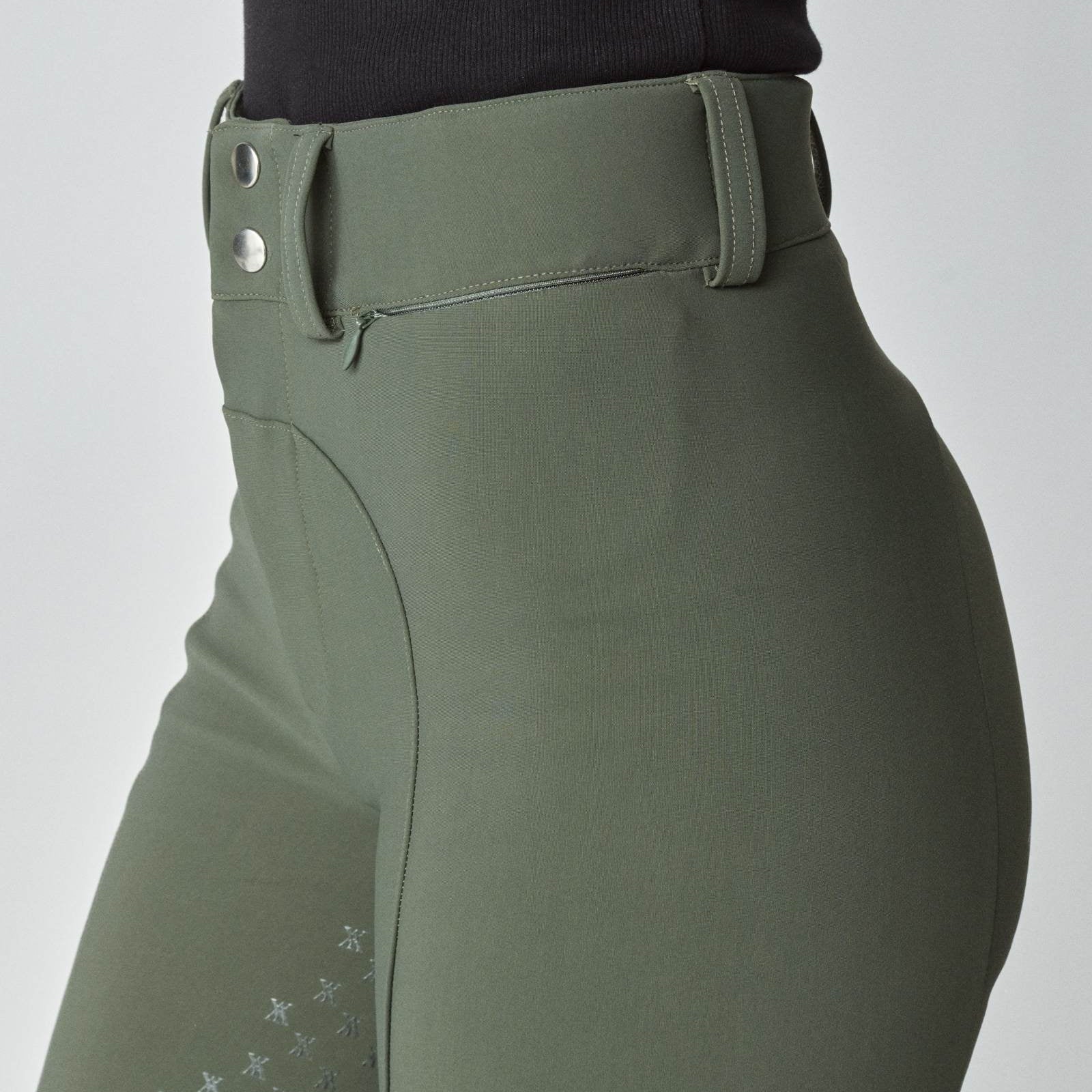 Yagya High - Rise Compression Breeches Green - Yagya - Equiluxe Tack