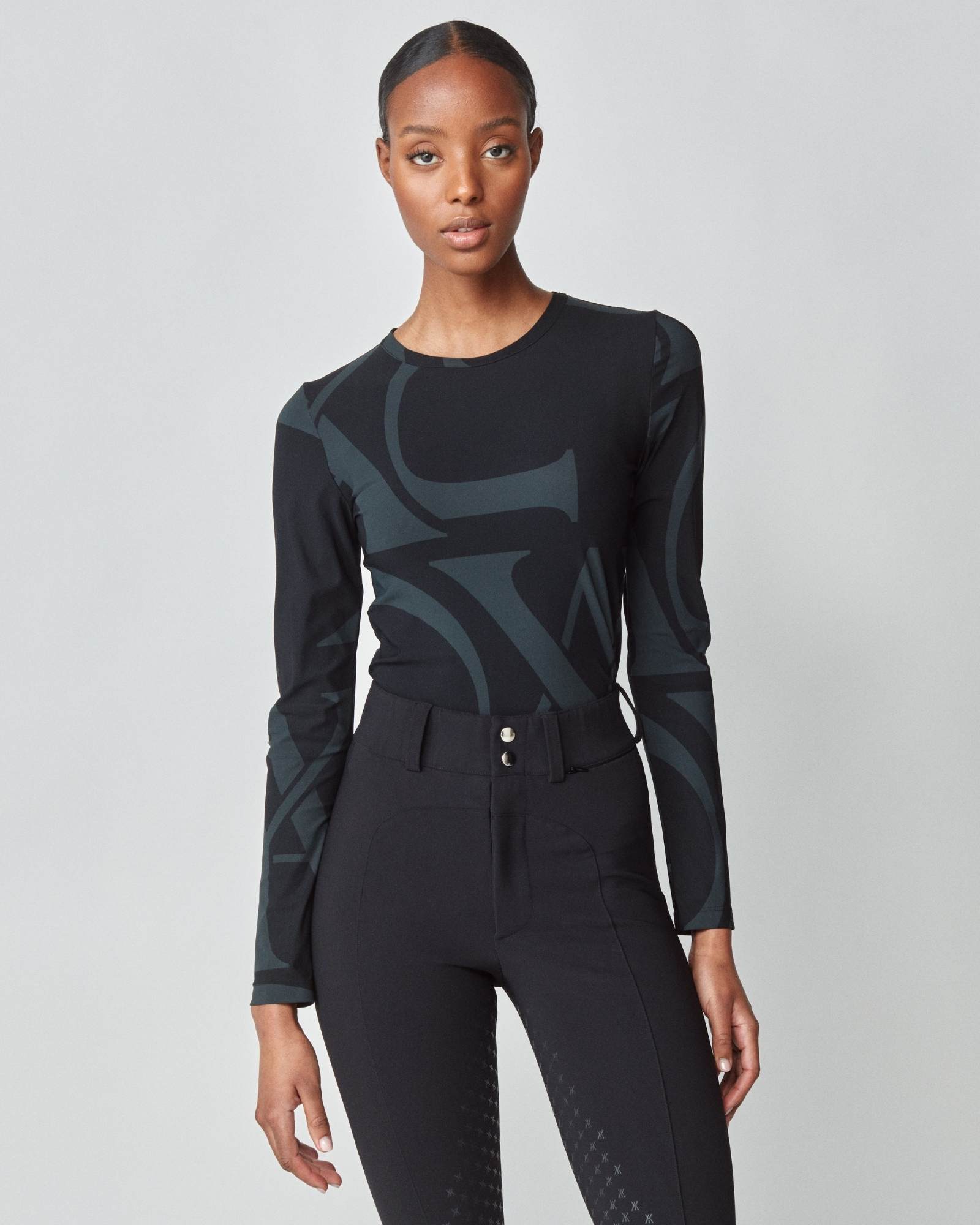 Yagya Monogram Long Sleeve Shirt Black - Yagya - Equiluxe Tack