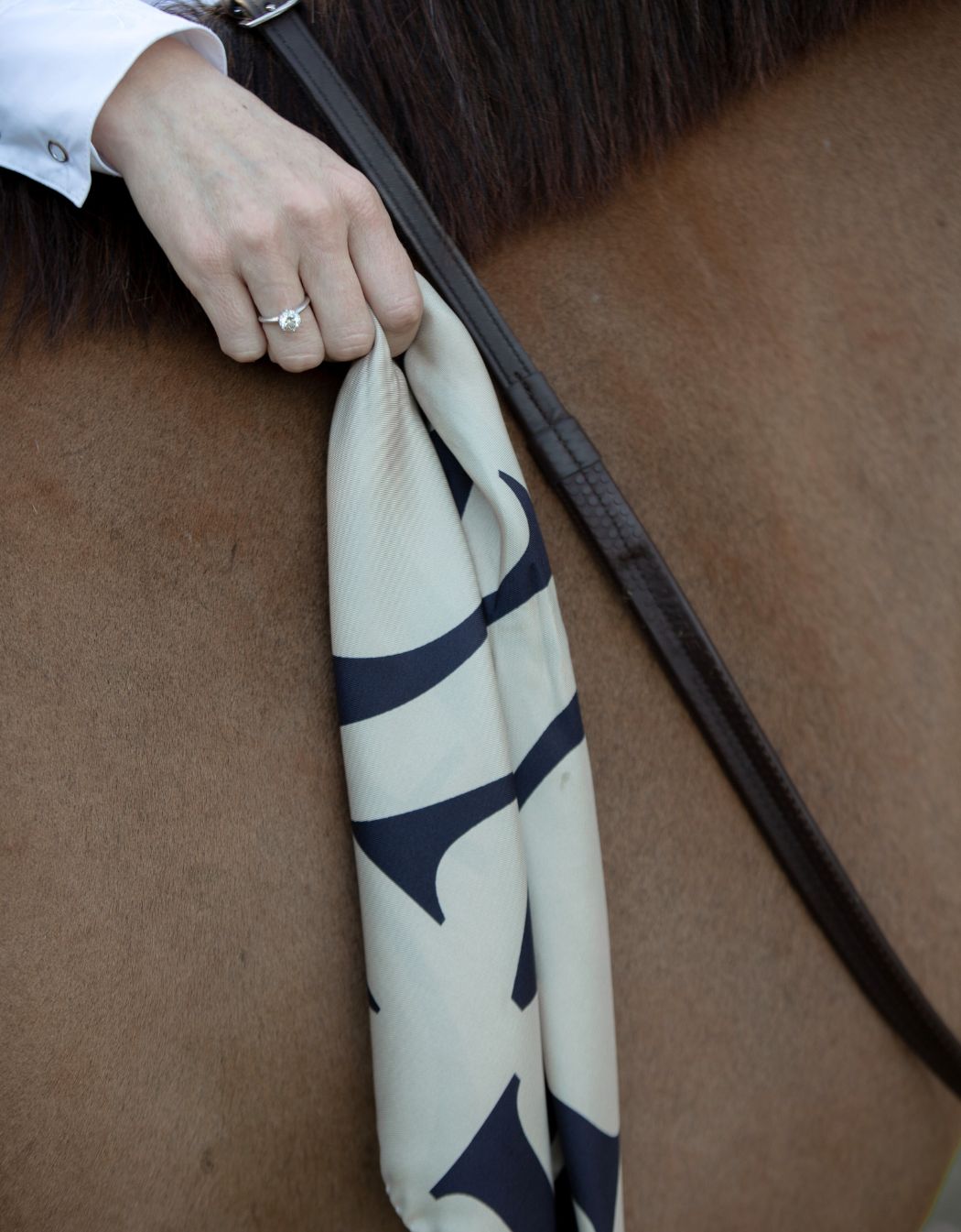 Yagya Monogram Silk Scarf Tan - Yagya - Equiluxe Tack