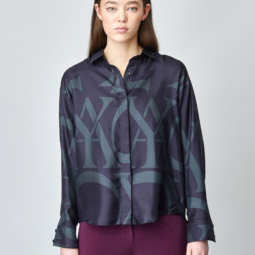 Yagya Monogram Silk Shirt Black - Yagya - Equiluxe Tack