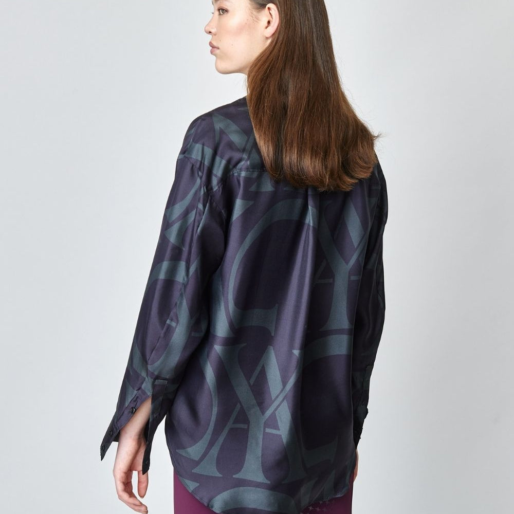 Yagya Monogram Silk Shirt Black - Yagya - Equiluxe Tack