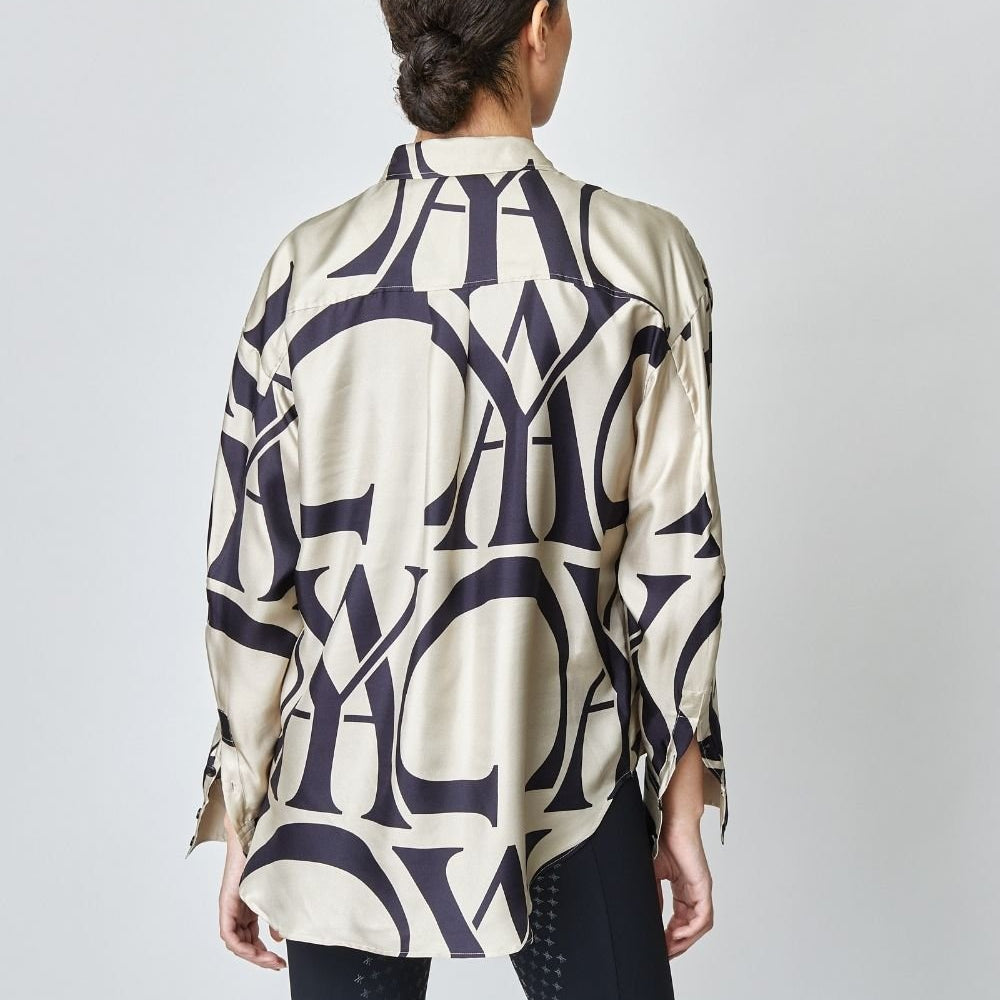 Yagya Monogram Silk Shirt Tan - Yagya - Equiluxe Tack