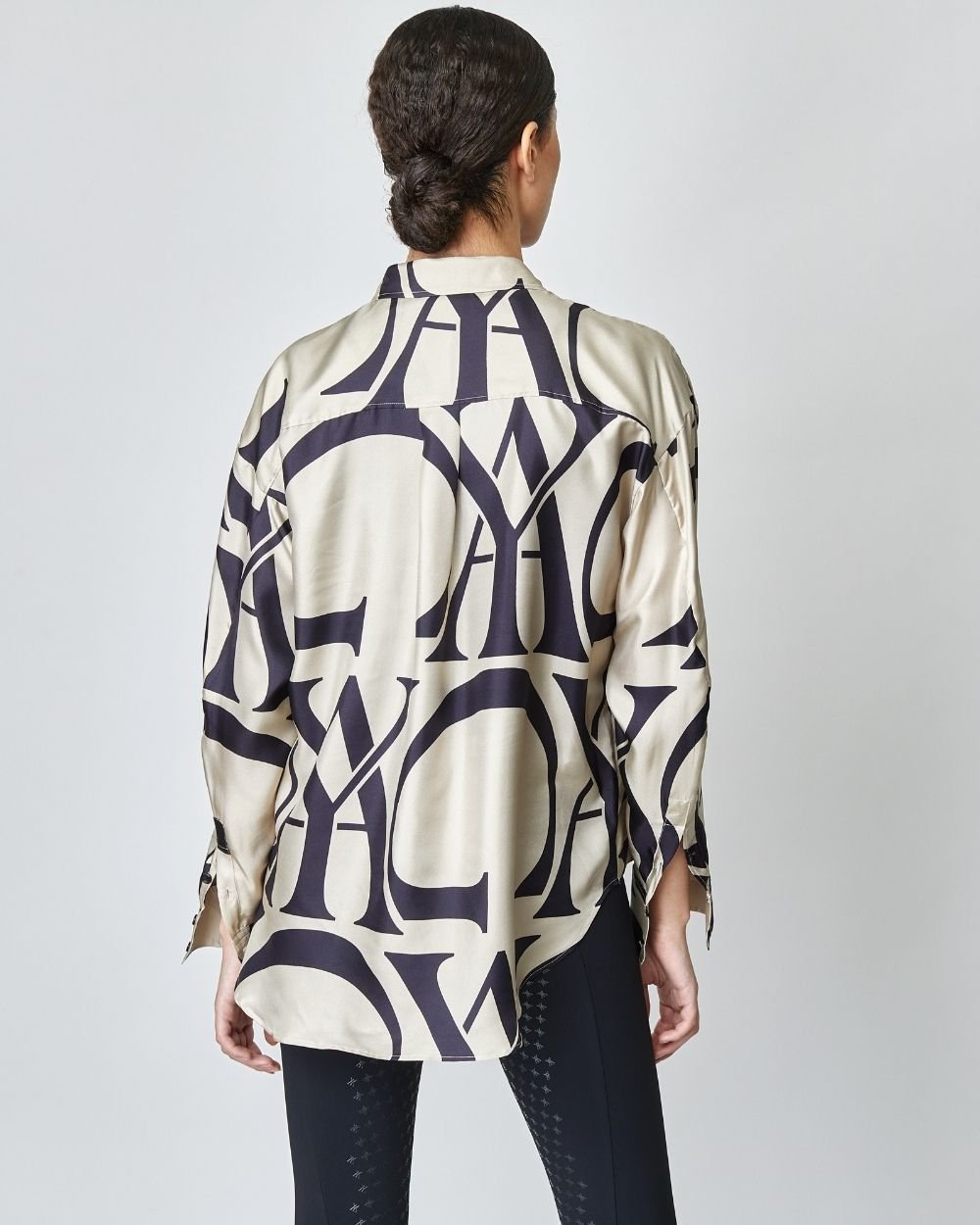 Yagya Monogram Silk Shirt Tan - Yagya - Equiluxe Tack