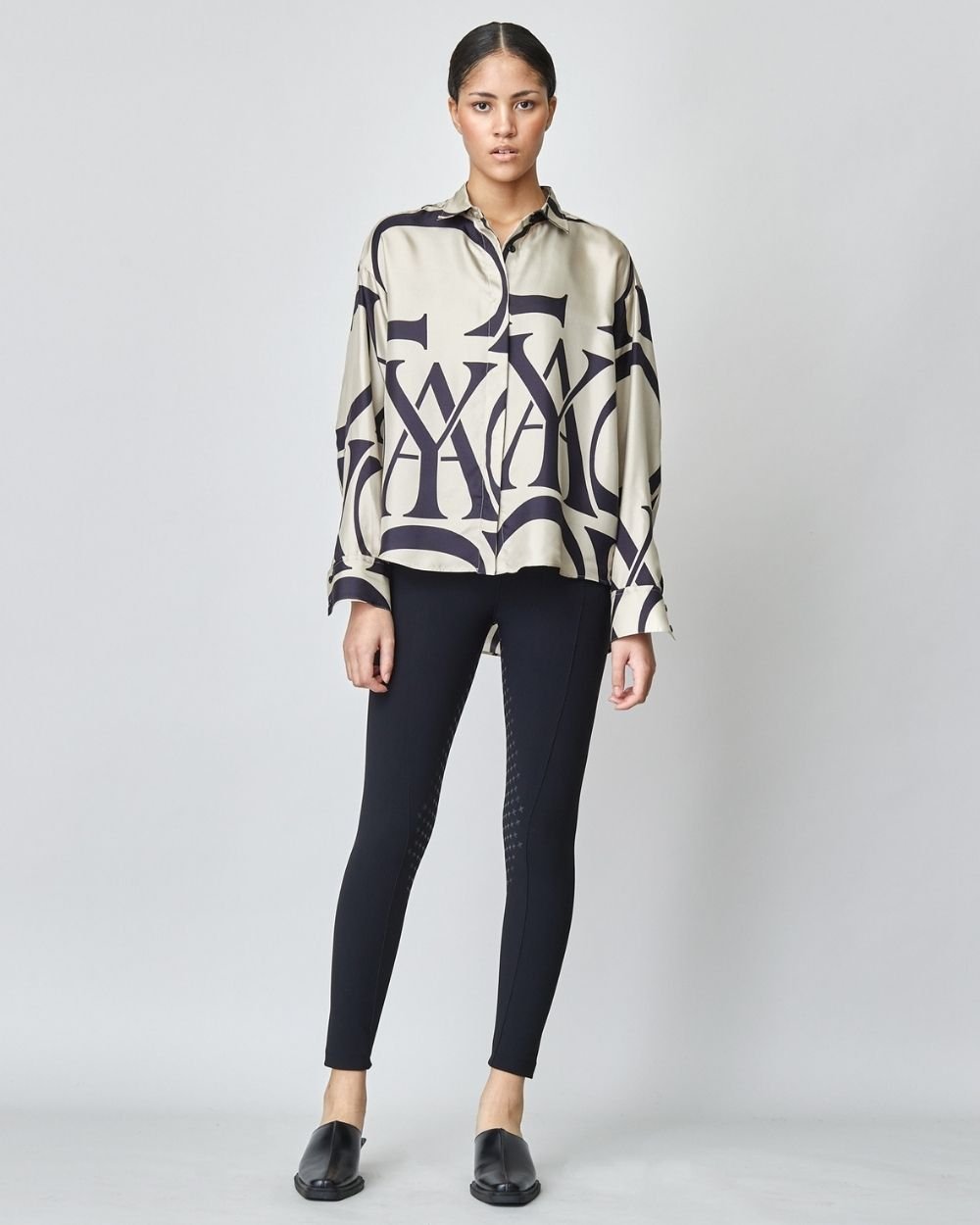 Yagya Monogram Silk Shirt Tan - Yagya - Equiluxe Tack
