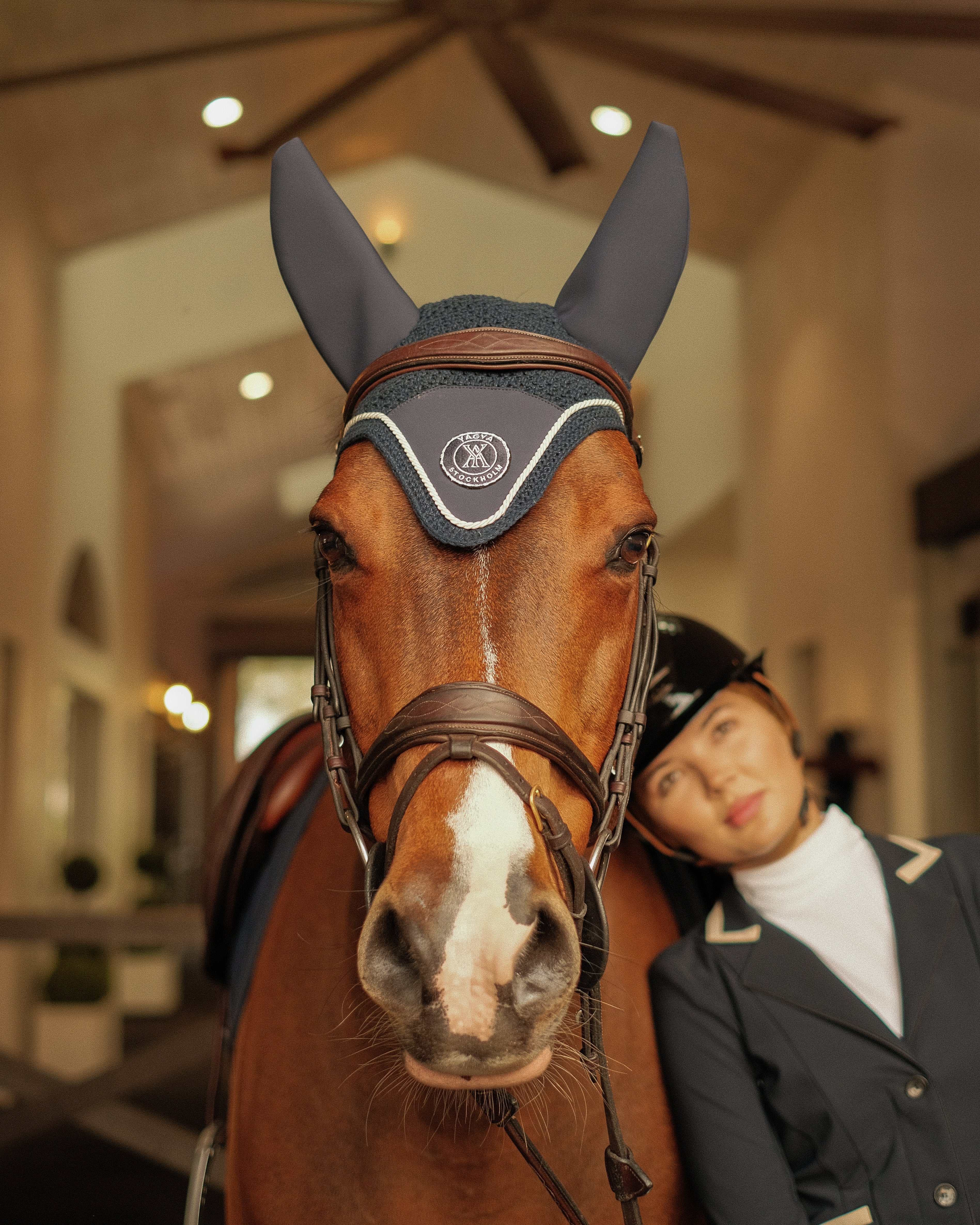 Yagya Performance Horse Bonnet Navy - Yagya - Equiluxe Tack