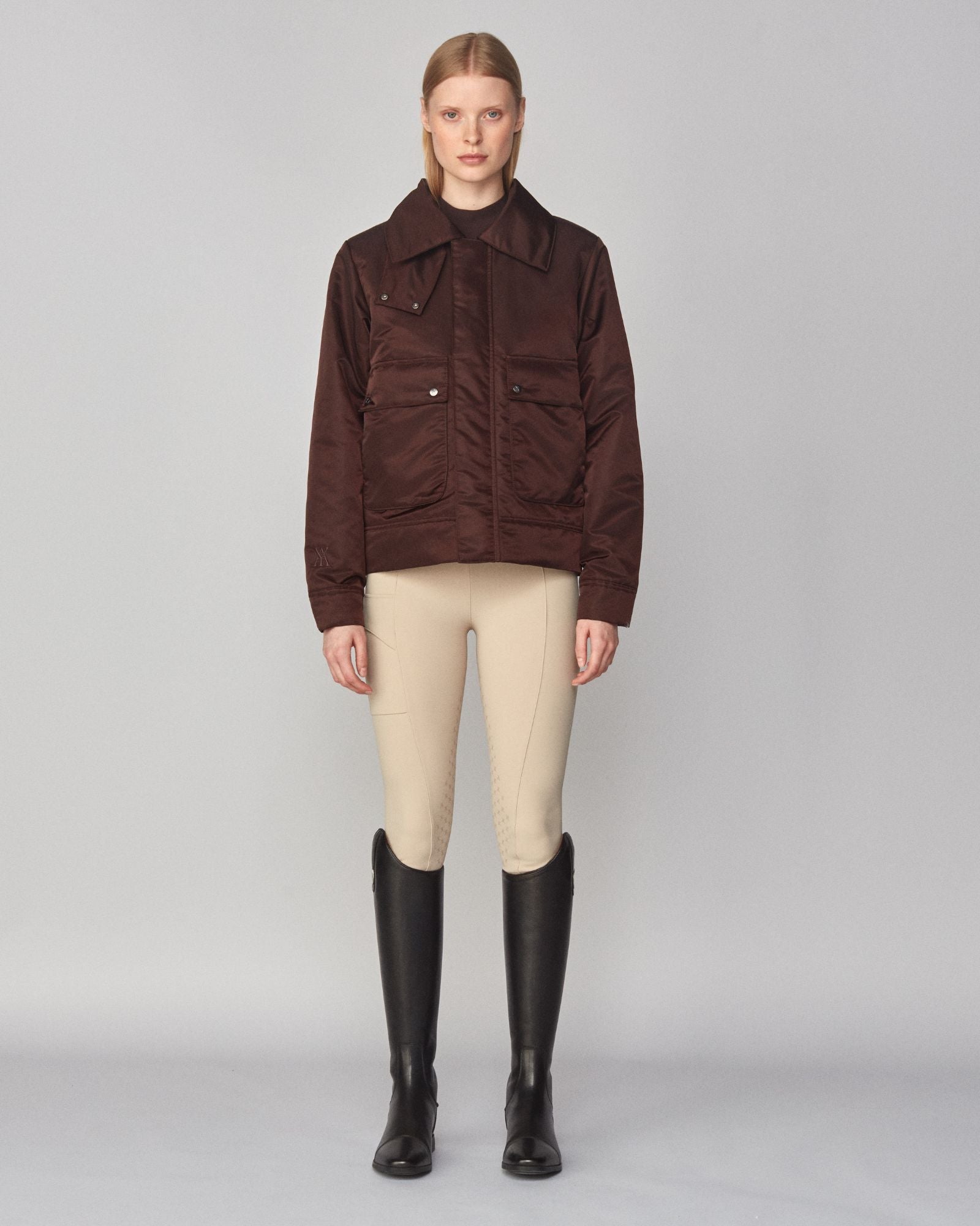 Yagya Short Padded Jacket - Dark Brown - Yagya - Equiluxe Tack
