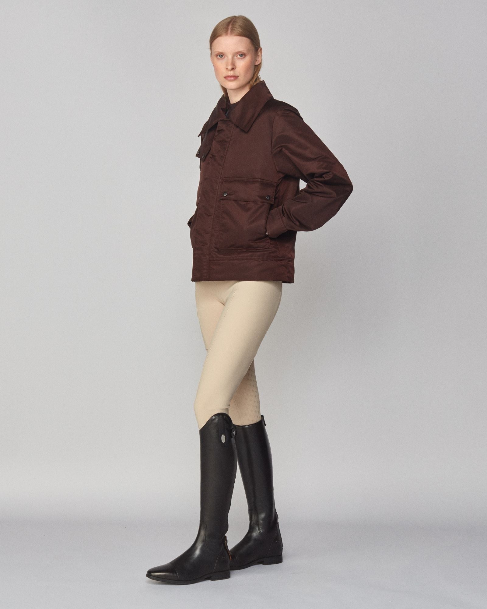 Yagya Short Padded Jacket - Dark Brown - Yagya - Equiluxe Tack