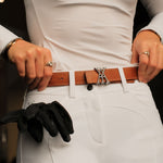Yagya Signature Belt Brown Silver - Yagya - Equiluxe Tack