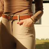 Yagya Signature Belt Brown Silver - Yagya - Equiluxe Tack