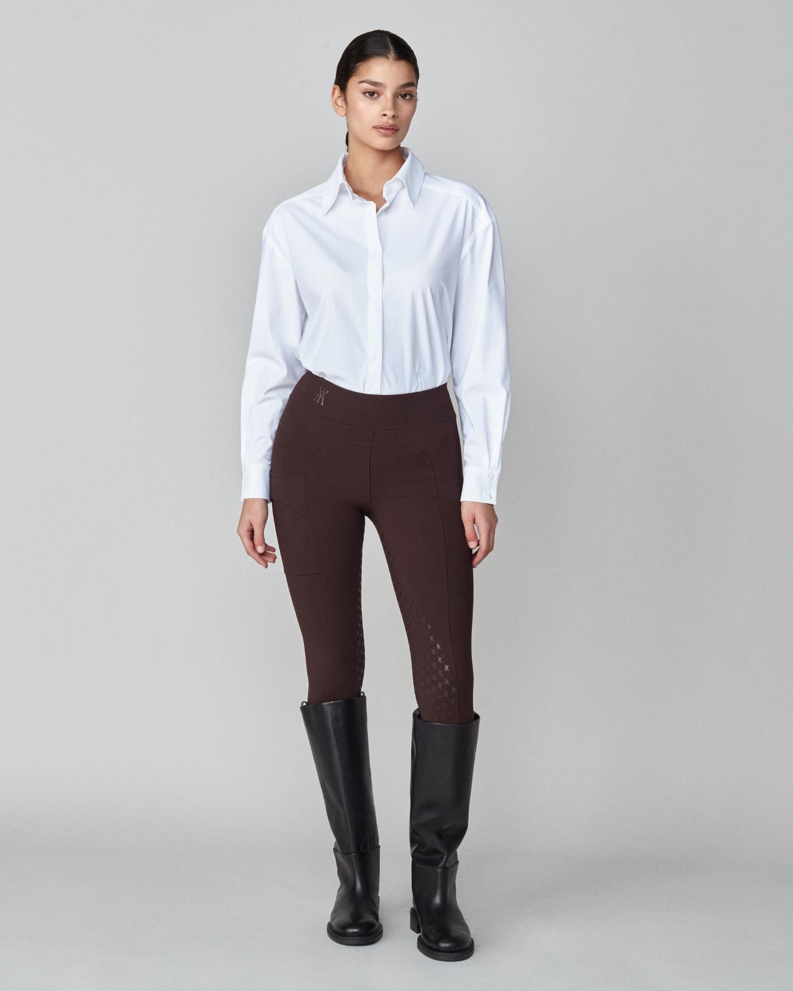 Yagya Stretchy Riding Shirt White - Yagya - Equiluxe Tack