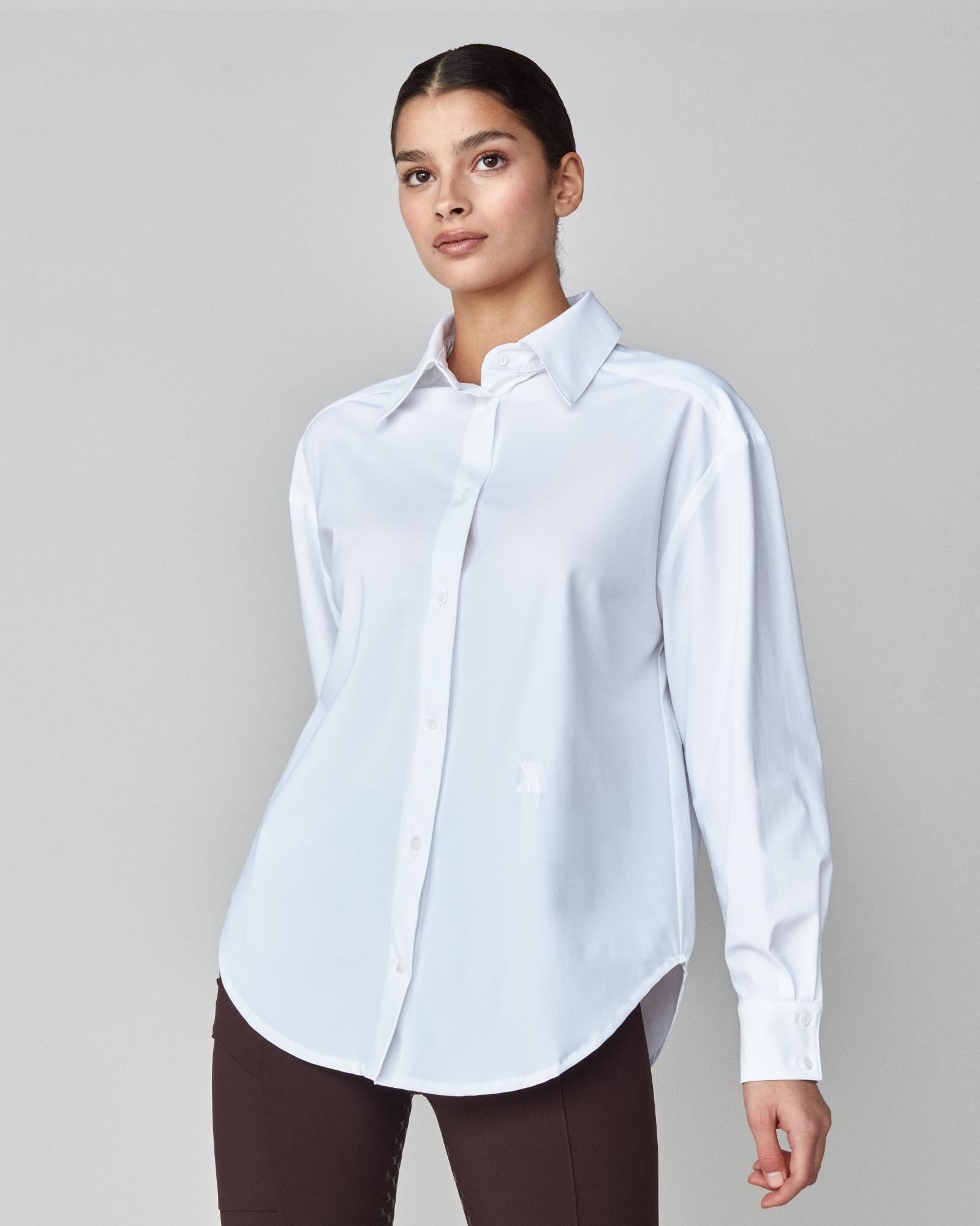 Yagya Stretchy Riding Shirt White - Yagya - Equiluxe Tack