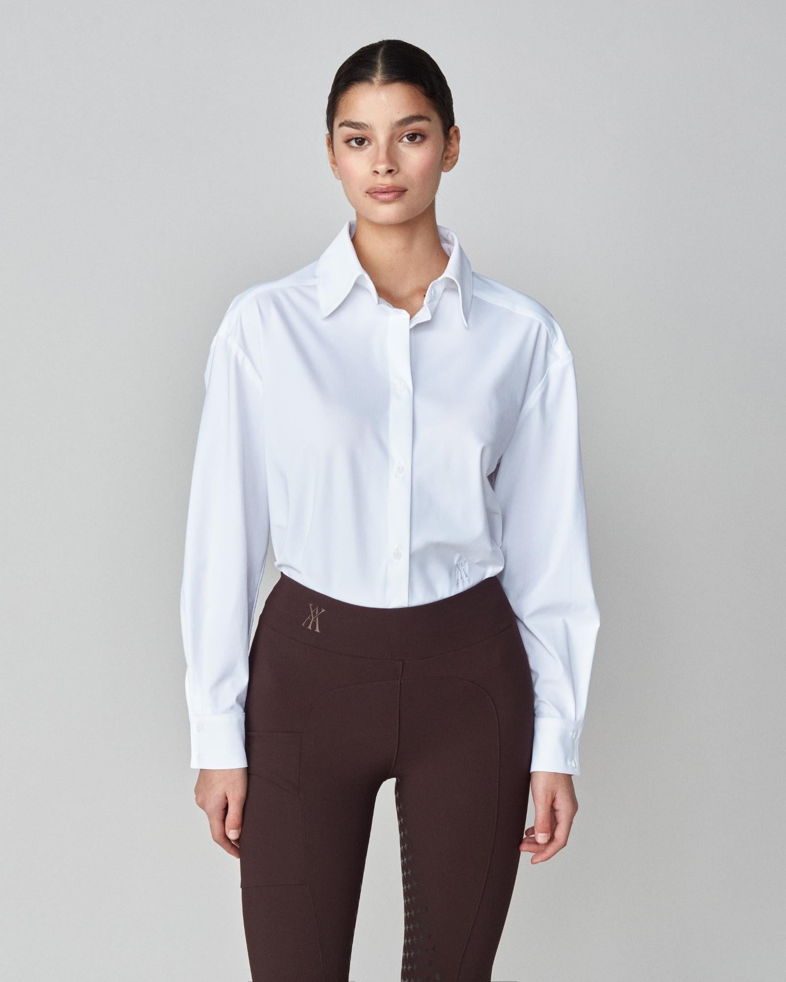 Yagya Stretchy Riding Shirt White - Yagya - Equiluxe Tack