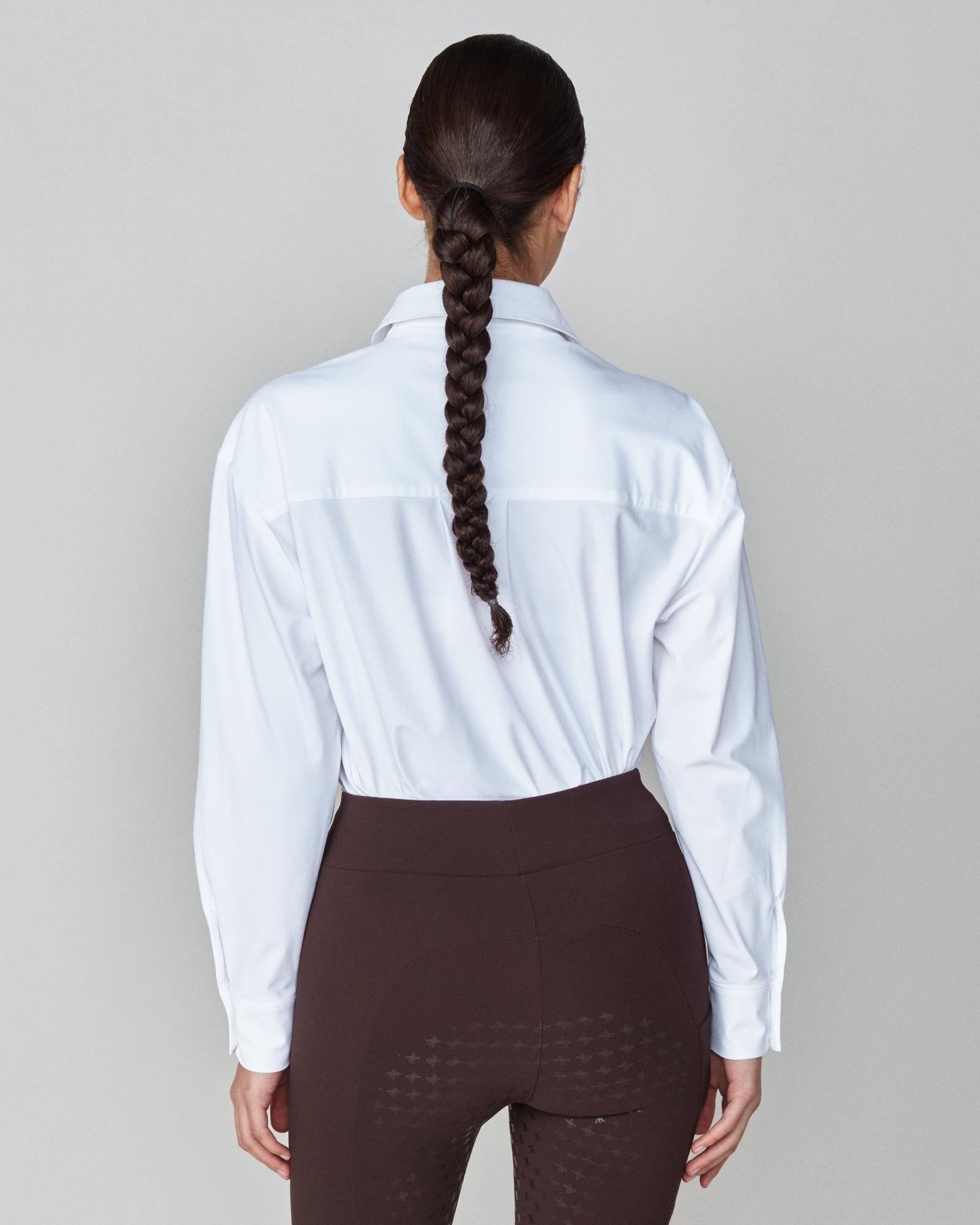 Yagya Stretchy Riding Shirt White - Yagya - Equiluxe Tack