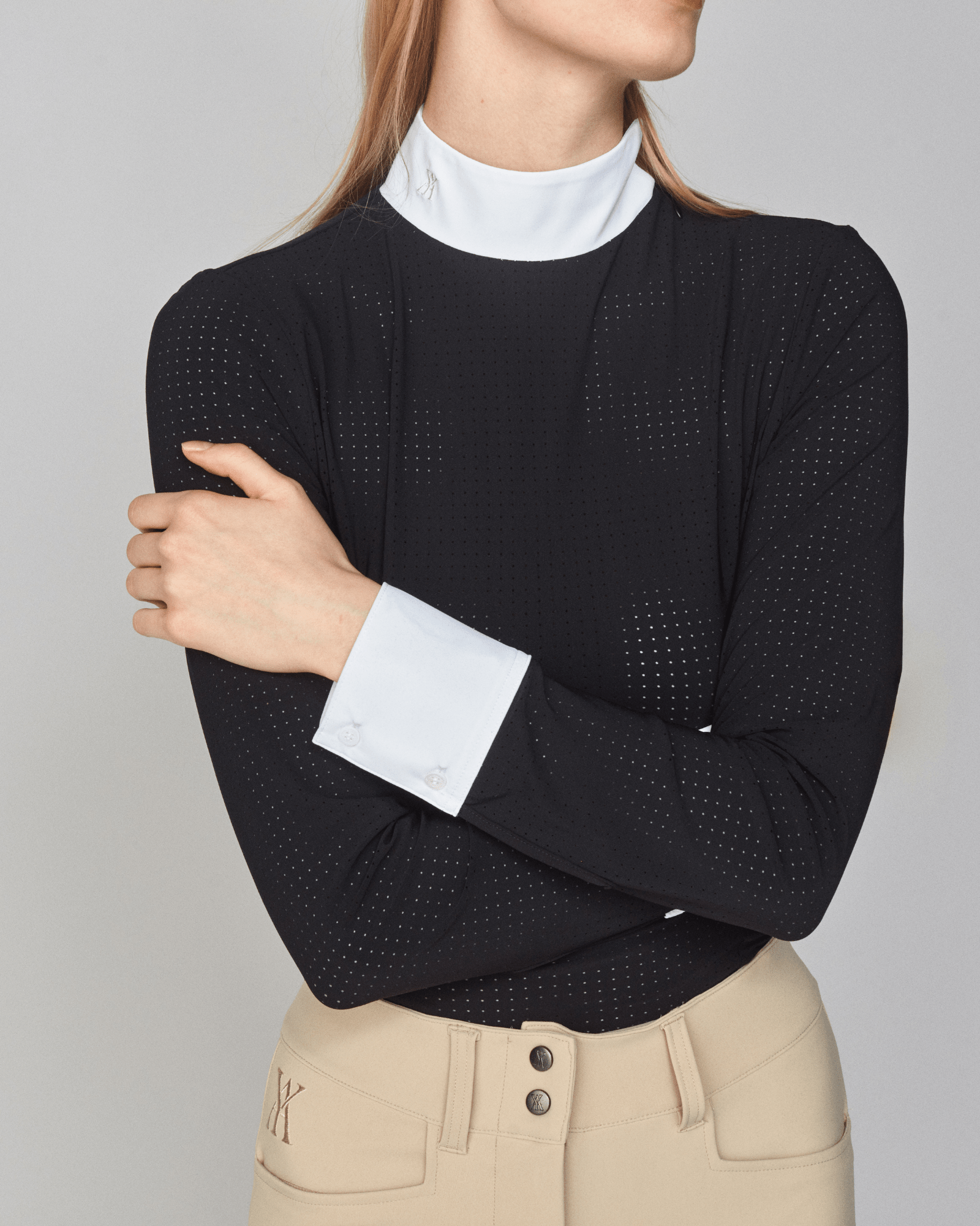 Yagya Timeless Show Shirt Mesh - Black - Yagya - Equiluxe Tack