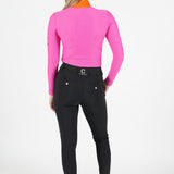 ZOYA Ventilated Long Sleeve Shirt - Pink & Orange - Equestrian Club - Equiluxe Tack