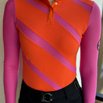 ZOYA Ventilated Long Sleeve Shirt - Pink & Orange - Equestrian Club - Equiluxe Tack