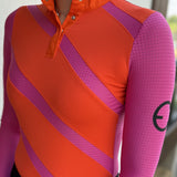 ZOYA Ventilated Long Sleeve Shirt - Pink & Orange - Equestrian Club - Equiluxe Tack