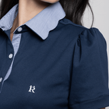 Rönner Acasia Polo-Shirt | Navy Pinstriped | High Tech