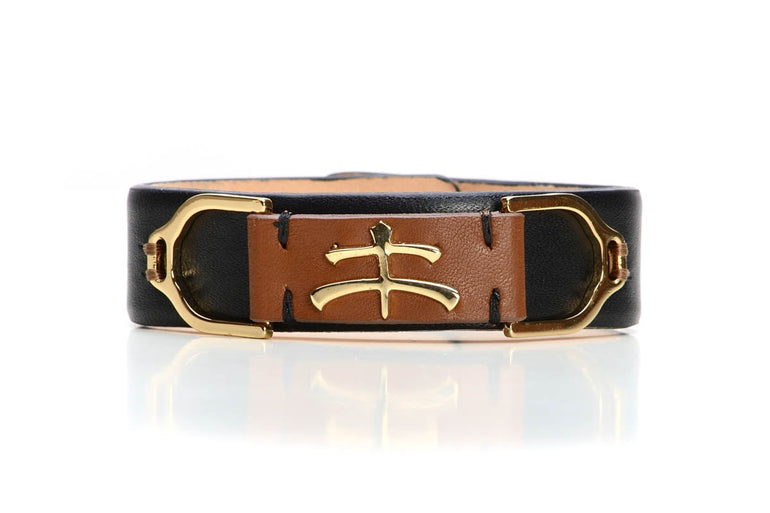 Leather Wave Bracelet | Makebe | equestrian | fashion accessories | riding accessories | bracelet | elegance | black |