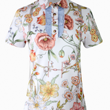 Rönner Prairi Polo-Shirt Short Sleeve | Botany Print Blanc | High-tech