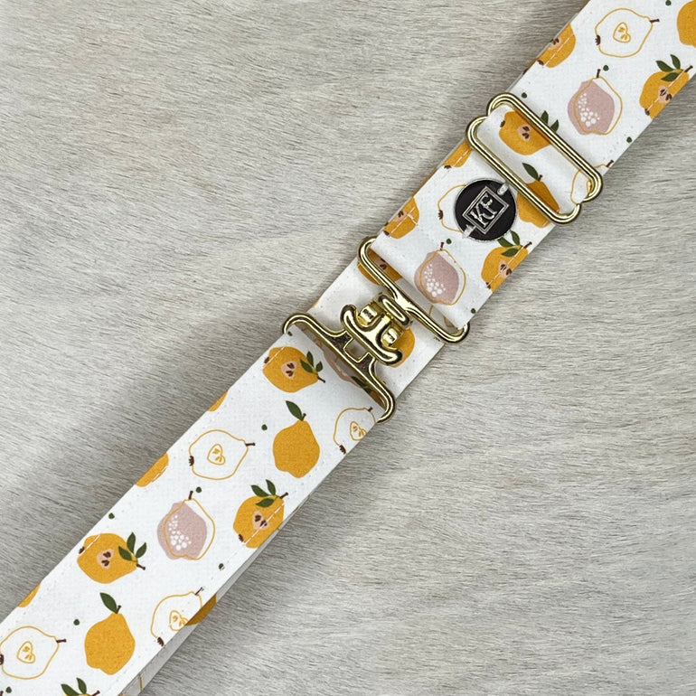 Pear belt with 1.5" gold surcingle buckle by KF Clothing
