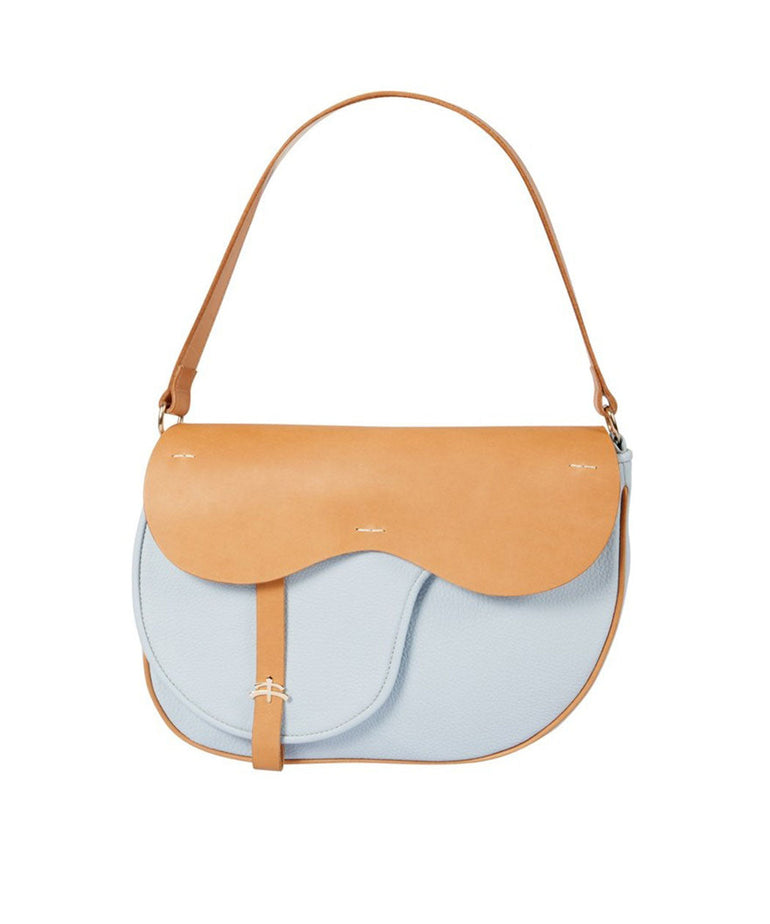 Leather bag | Made in Italy | leather accessories | light blue leather bag 