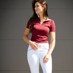 Bella Short Sleeve Mesh Vent Accent Shirt - Equiluxe Tack