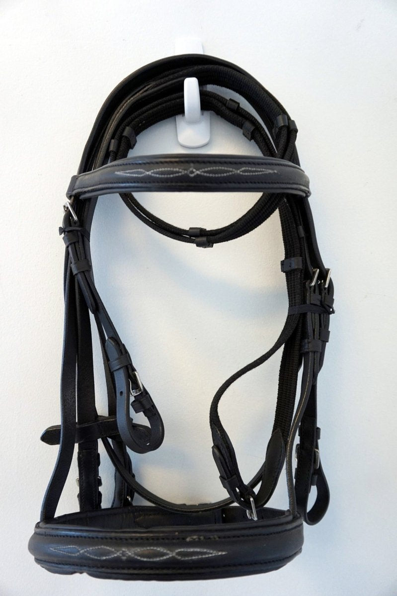 Black Colored Padding Fancy Stitched Leather Bridles - Equiluxe Tack - Equiluxe Tack