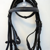 Black Colored Padding Fancy Stitched Leather Bridles - Equiluxe Tack - Equiluxe Tack