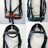 Black Colored Padding Fancy Stitched Leather Bridles - Equiluxe Tack - Equiluxe Tack