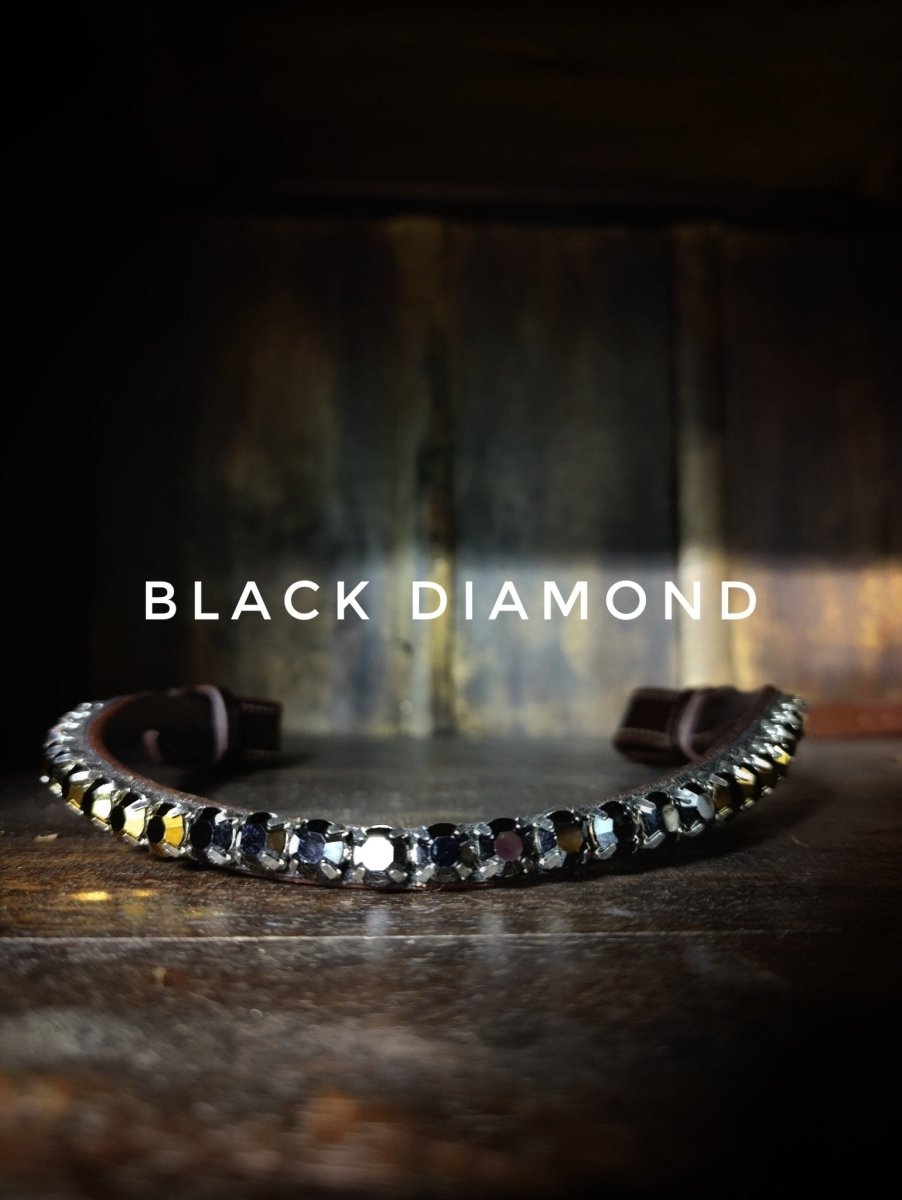 Black Diamond Swarovski Crystal Browband - Equiluxe Tack