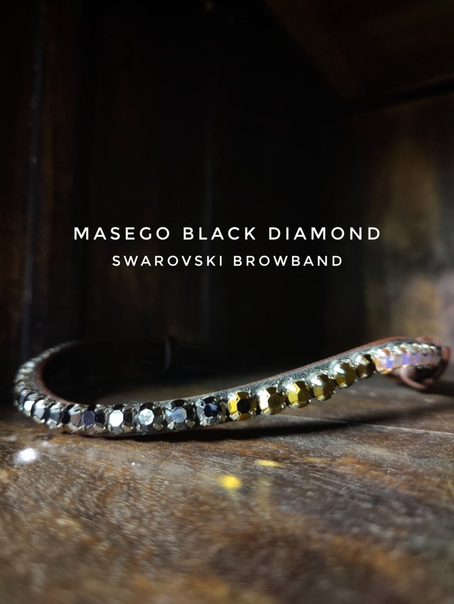 Black Diamond Swarovski Crystal Browband - Equiluxe Tack