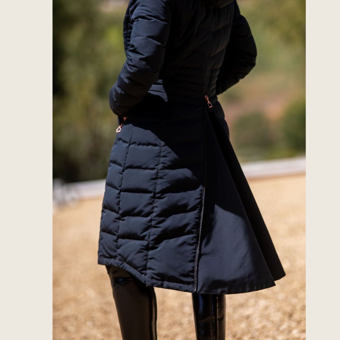 Black Duck Down Riding Coat - Equiluxe Tack