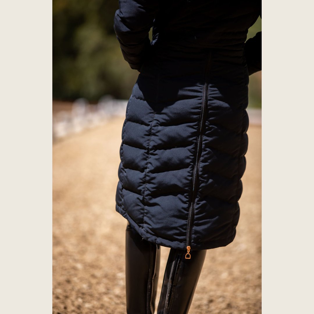 Black Duck Down Riding Coat - Equiluxe Tack