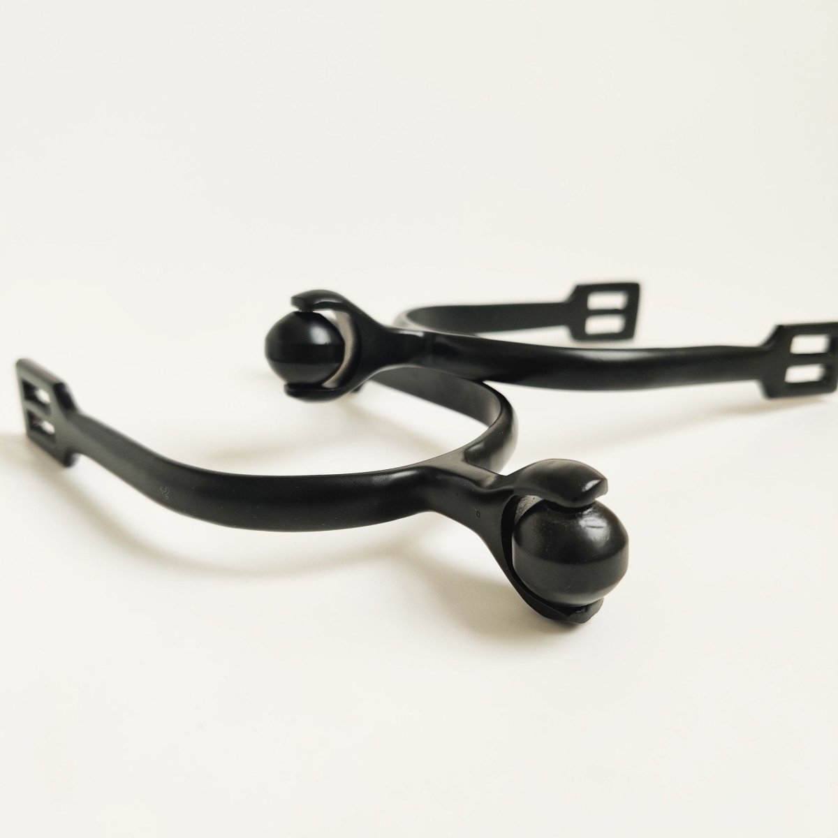 Black Matte Roller Ball Women's Spurs - Equiluxe Tack - Equiluxe Tack