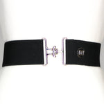Black Solid 1.5" or 2" Elastic Riding Belt - Equiluxe Tack