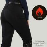 Black UltraHeat™️ ContraFlex Winter Riding Tights - Equiluxe Tack