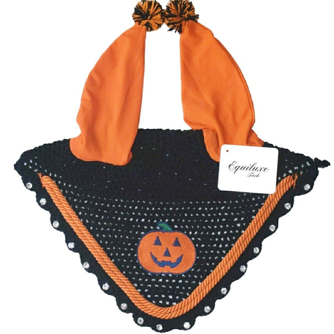 Bling Halloween Pumpkin Bonnet - Equiluxe Tack