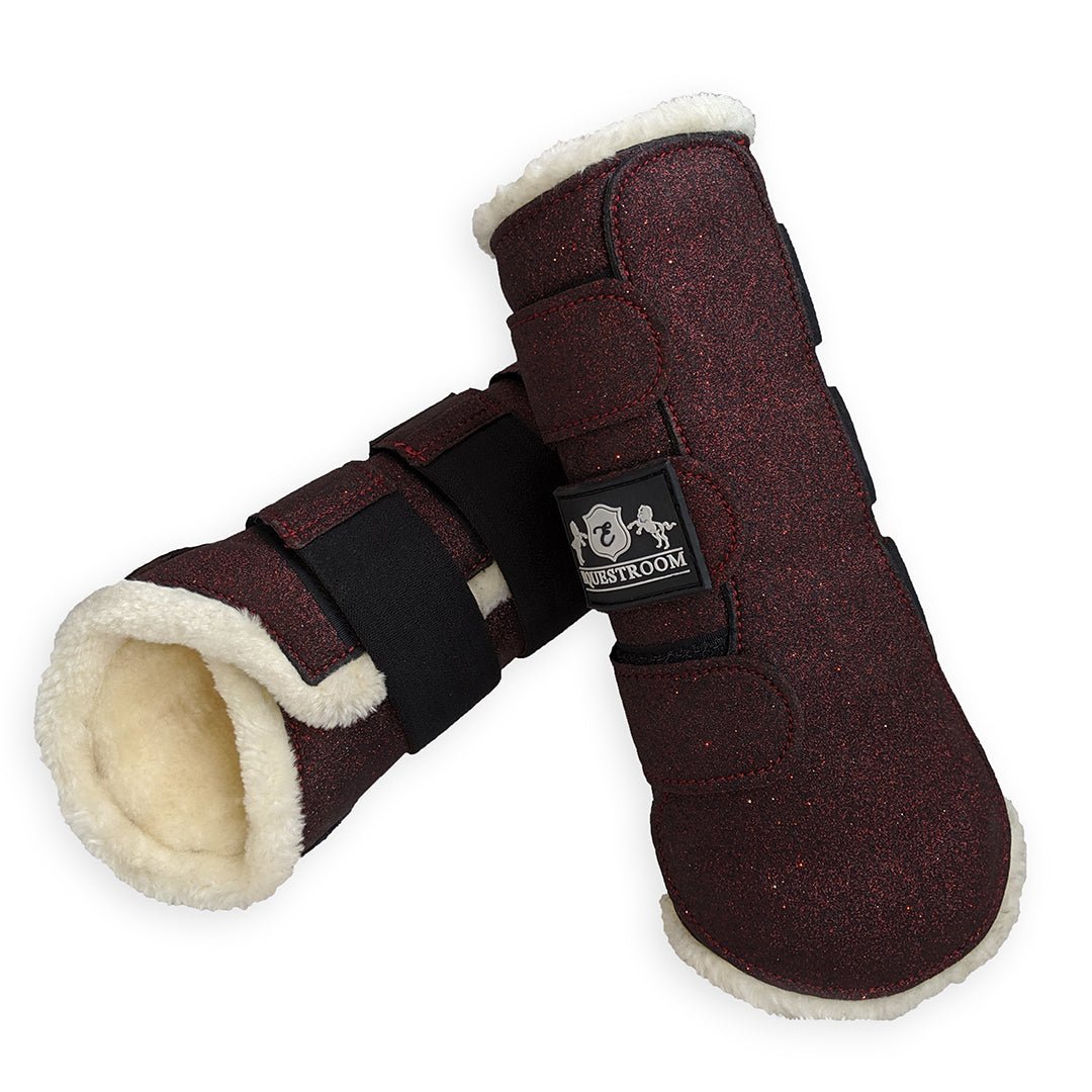 Burgundy Brushing Boots - Equiluxe Tack