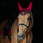 Burgundy Fly Hat Ear Bonnet - Equiluxe Tack