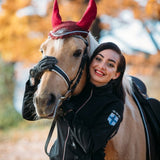 Burgundy Fly Hat Ear Bonnet - Equiluxe Tack