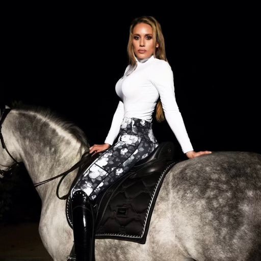 Cavaliere Couture The Grand Prix Riding Tight in Evening Ride Floral - Cavaliere Couture - Equiluxe Tack