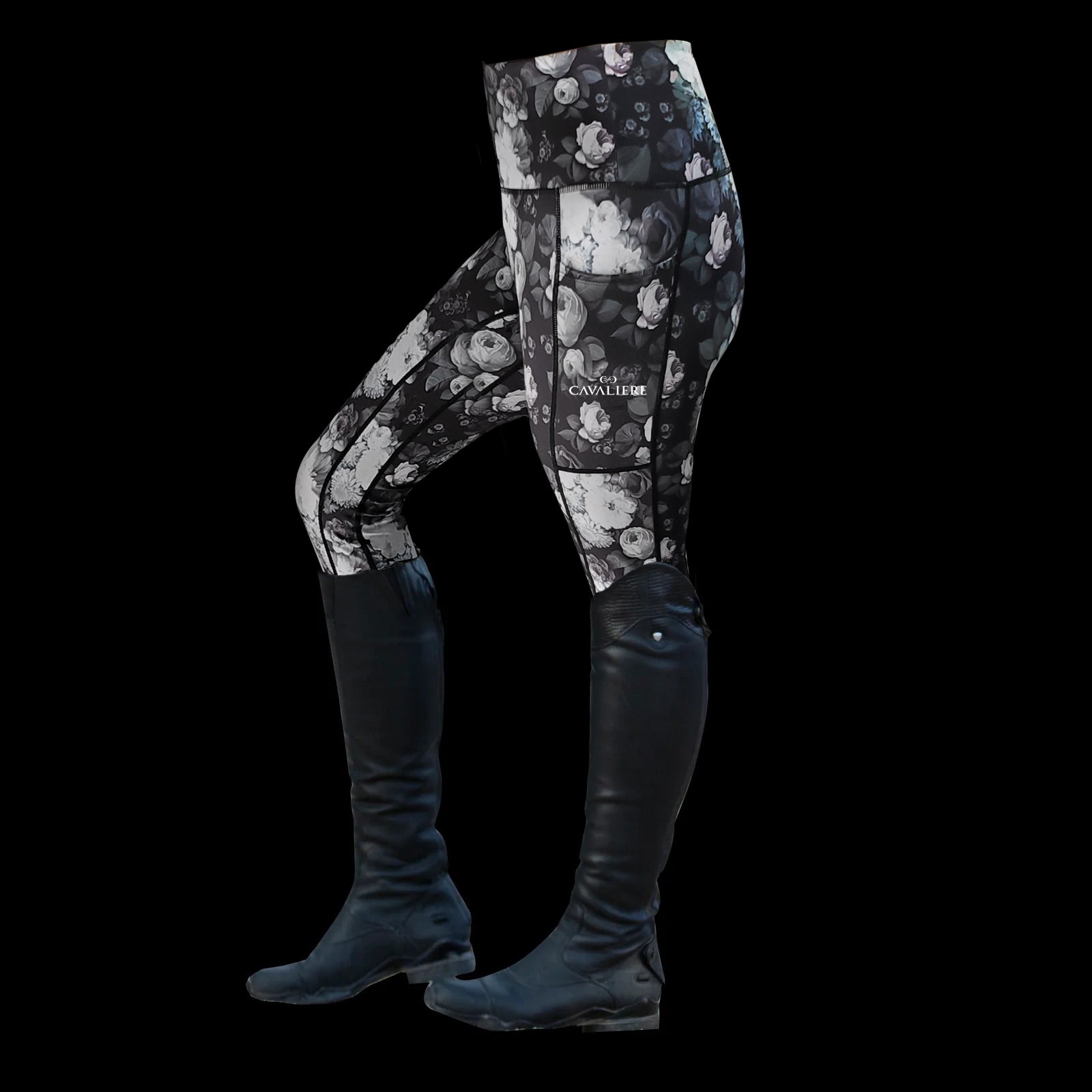 Cavaliere Couture The Grand Prix Riding Tight in Evening Ride Floral - Cavaliere Couture - Equiluxe Tack