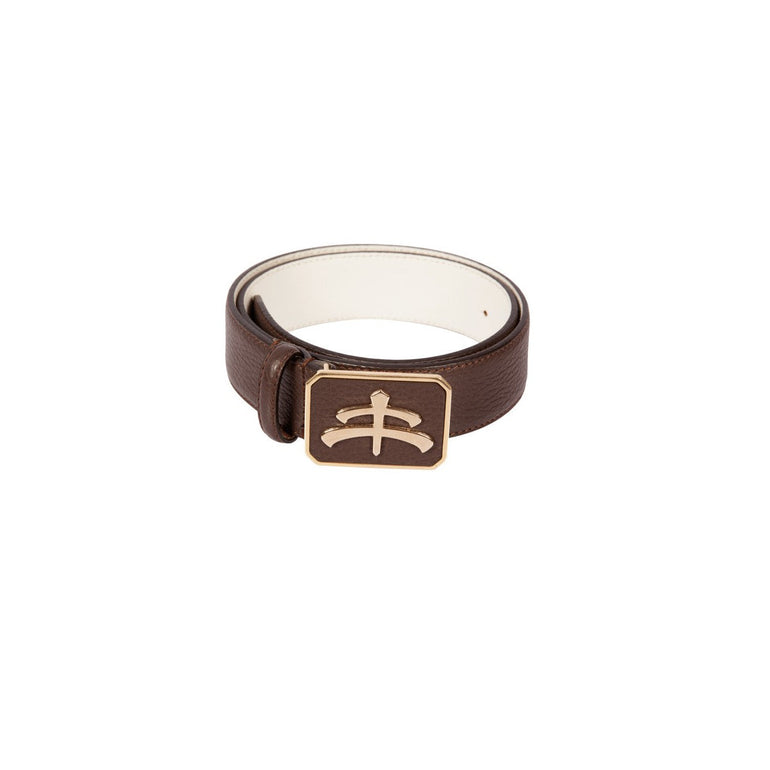 Leather and brass Belt | brown
